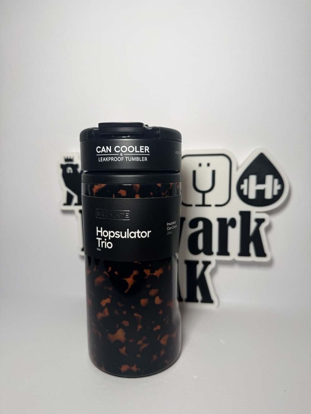 BruMate Exclusive TORTOISE SHELL Hopsulator Trio 16oz Can Cooler Tumbler NIB